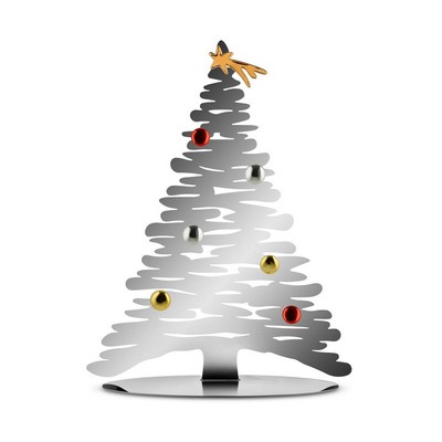 Alessi-Bark for Christmas Decorazione in acciaio con magneti in porcellana